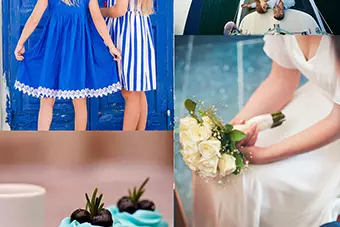Blue and White Moodboard