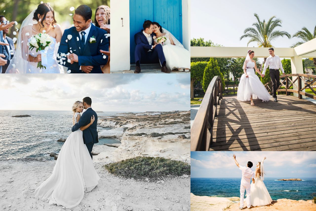 Bride and groom photos in Paphos