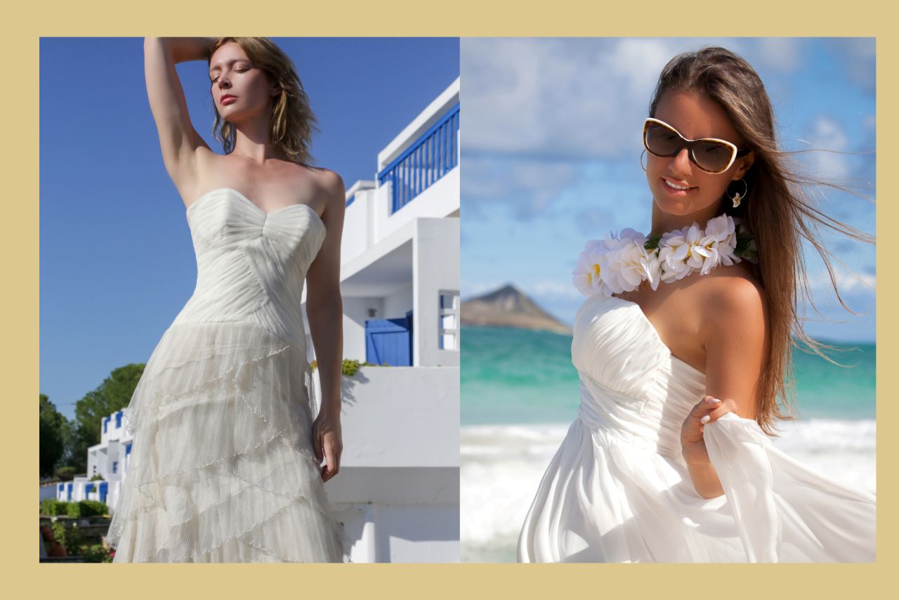 High waisted wedding dresses