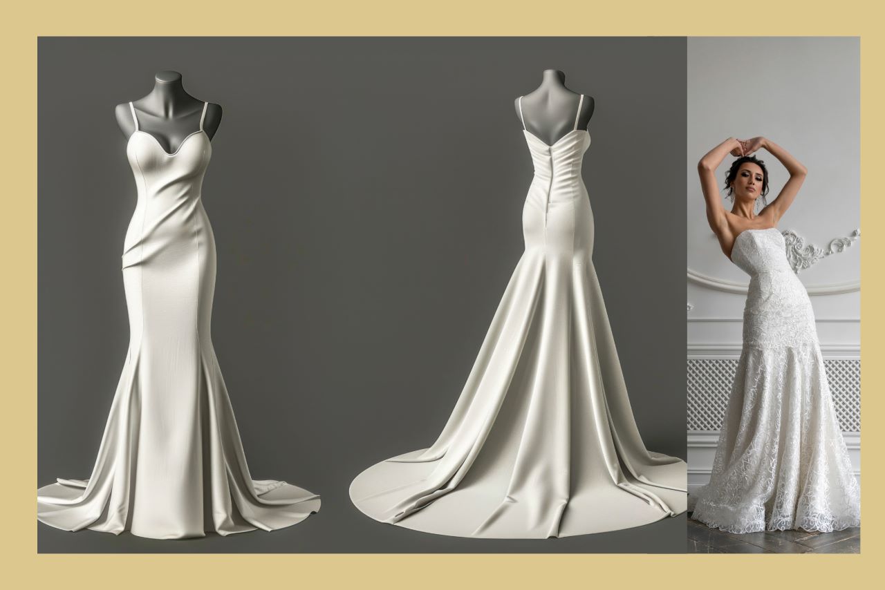 Fit and flare style wedding dresses